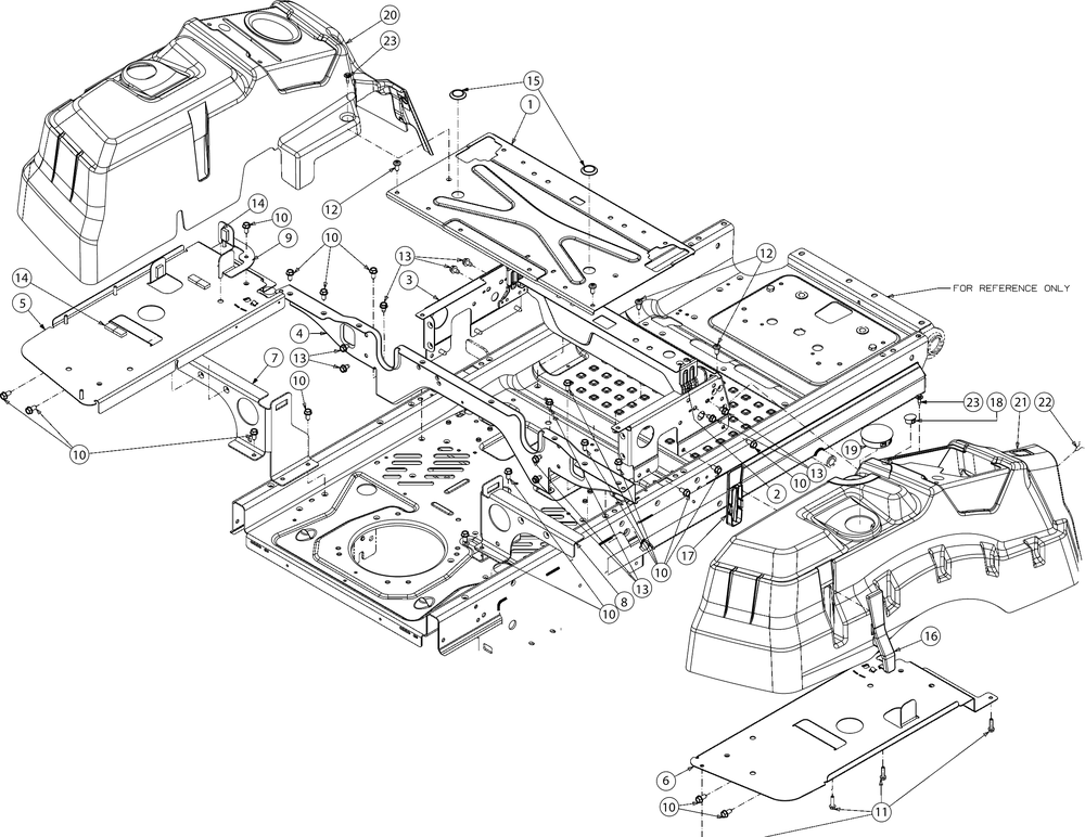 Platform Diagram and Parts List for Z-FORCEL54KH (17ASDALC056)(2017) Cub Cadet Lawn Tractor